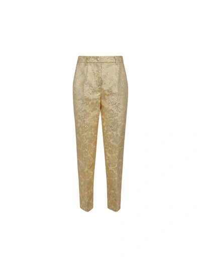 Shop Dolce & Gabbana Pants In Jacquard
