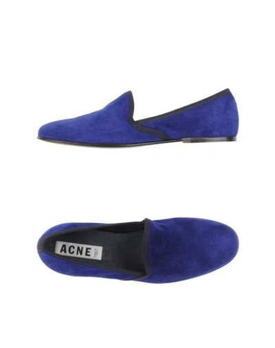 Acne Studios Loafers In Bright Blue