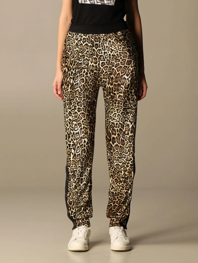 Shop Just Cavalli Animalier Jogging Trousers In Brown