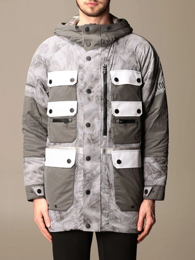 Shop White Mountaineering Colmar X  Jacket Colmar X  Bi-material Jacket In Grey
