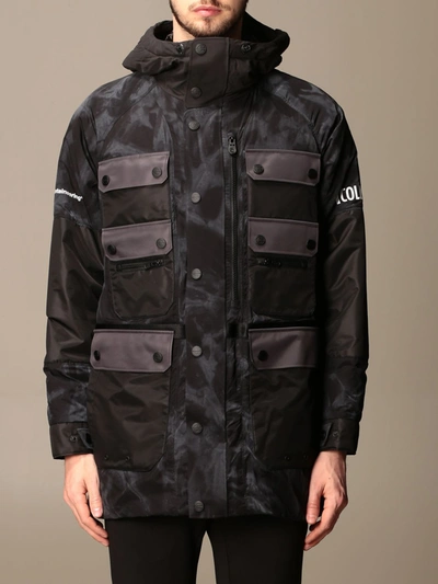Shop White Mountaineering Colmar X  Jacket Colmar X  Bi-material Jacket In Black