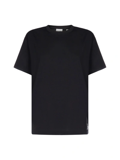 Shop Burberry Carrick Coordinates Cotton T-shirt In Black