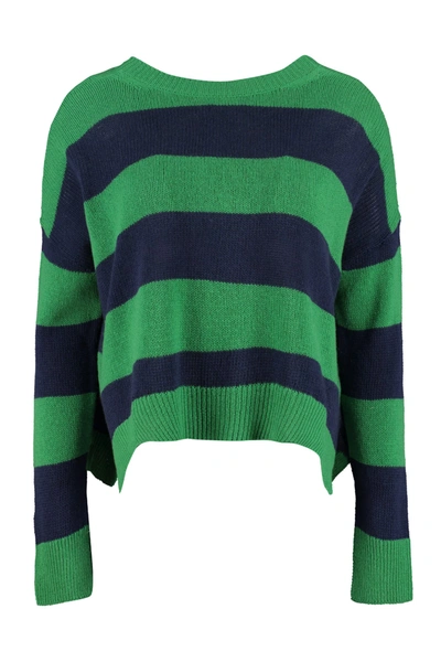 Shop Marni Crew-neck Wool Sweater In Multicolor