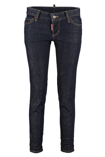 Shop Dsquared2 Jennifer Cropped Jean 5-pocket Jeans In Denim
