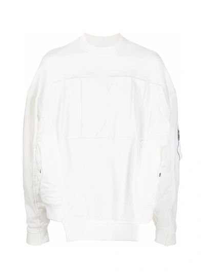 Shop Valentino Look 40 Sweater In Bo White