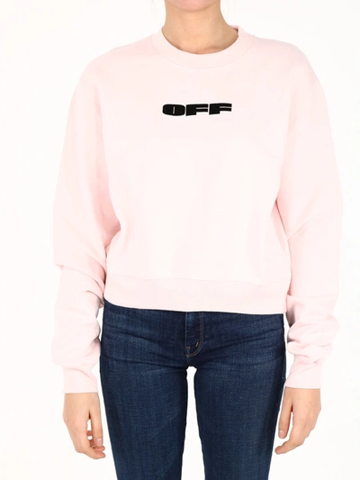 Shop Off-white Logo Sweatshirt Pink
