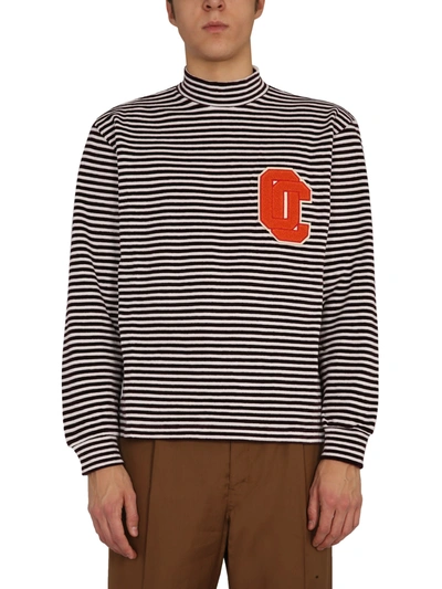 Shop Opening Ceremony Striped Sweater In Blu