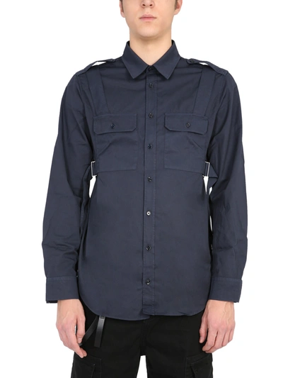 Shop Helmut Lang Parachute Shirt In Blu