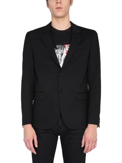 Shop Hugo Boss Hagen Single-breasted Jacket In Nero