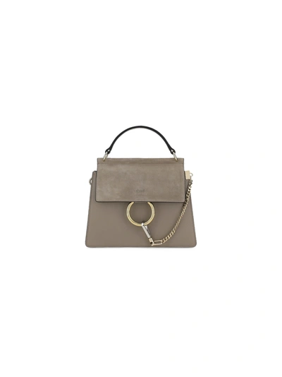 Shop Chloé Small Faye Handbag In Motty Grey