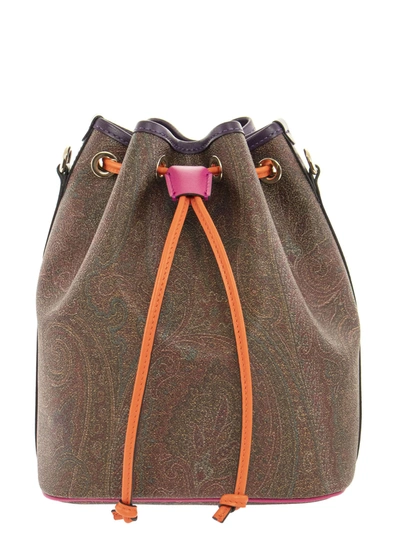 Shop Etro Paisley Bucket Bag In Multicolor