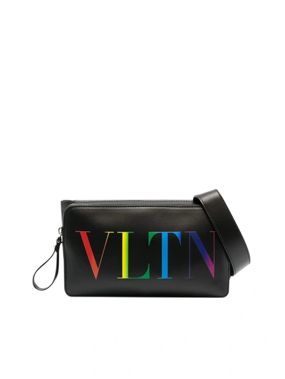 Shop Valentino Leather Bumbag In Black Multi