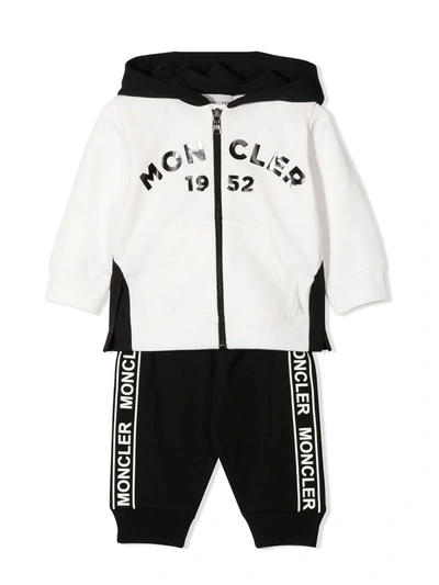 Shop Moncler Two-piece Tracksuit In Panna+nero