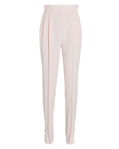 Shop Adeam Dahlia Pleated Crepe Trousers In Pink