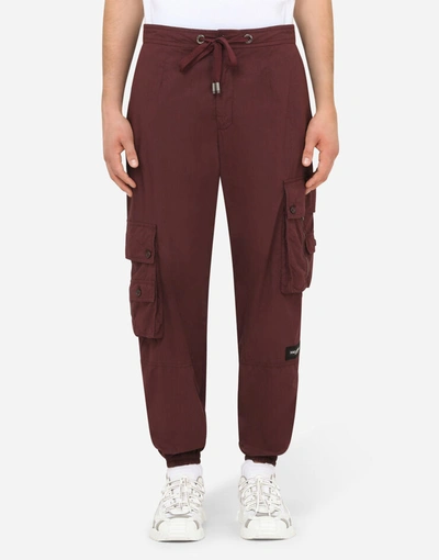 Shop Dolce & Gabbana Garment-dyed Cotton Jogging Pants