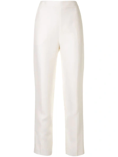 Shop Macgraw Non Chalant High-rise Trousers In White