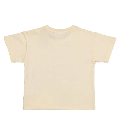 Shop Gucci Baby Logo Cotton Jersey T-shirt In White