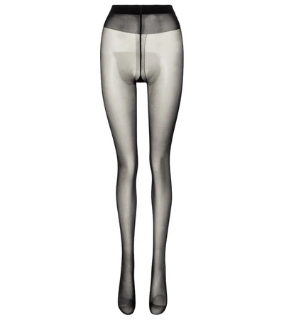 Shop Wolford Individual 10-denier Tights In Black