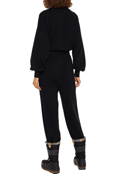 Shop Cordova Corvara Belted Wool, Silk And Cashmere-blend Jumpsuit In Black