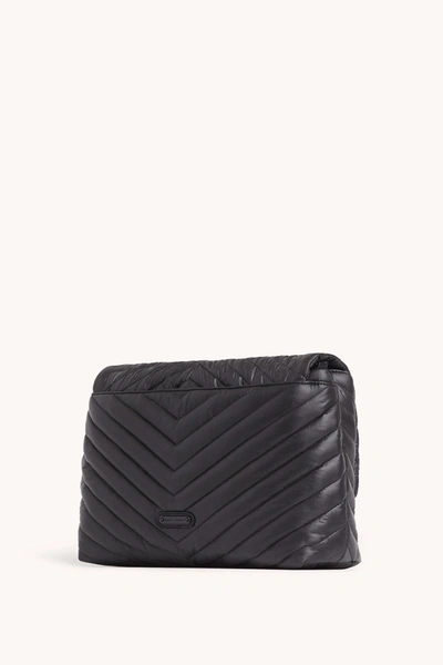Shop Rebecca Minkoff Edie Nylon Jumbo Flap Shoulder Bag In Black