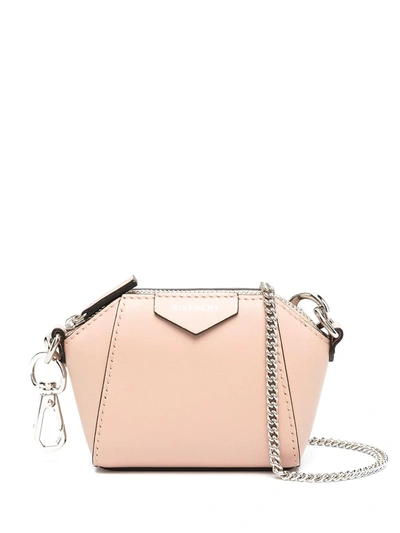 Shop Givenchy Mini Antigona Crossbody Bag In Pink