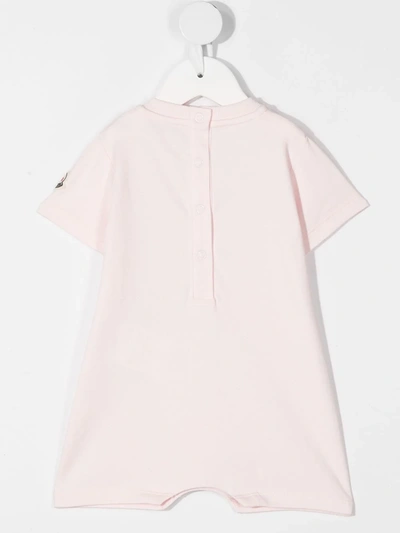 Shop Moncler Logo-print Cotton Shorties In Pink
