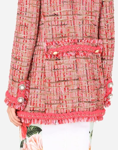 Shop Dolce & Gabbana Long Tweed Jacket