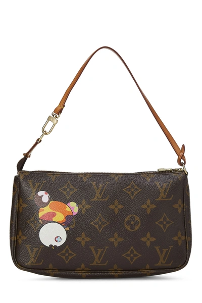 Pre-owned Louis Vuitton Takashi Murakami X  Monogram Canvas Panda Pochette Accessoires