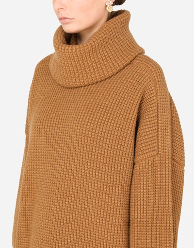 Shop Dolce & Gabbana Cashmere Turtle-neck Sweater