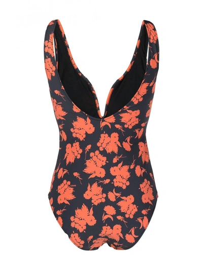 Shop Ganni Printed Swimsuit