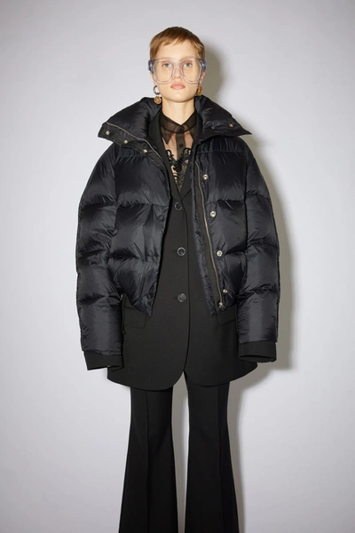 Shop Acne Studios Quilted Down Jacket Black