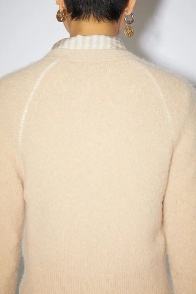 Shop Acne Studios Cardigan Sweater Ecru Beige