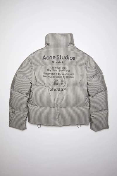 Shop Acne Studios Printed Down Jacket Dark Grey