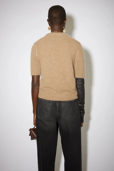 Shop Acne Studios Short Sleeve Sweater Light Brown