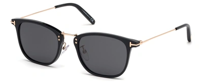 Shop Tom Ford 0682 Beau Round Sunglasses In Black