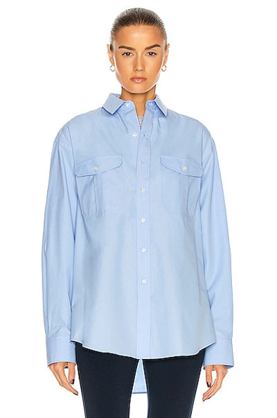 Shop Wardrobe.nyc Oversize Shirt In Blue