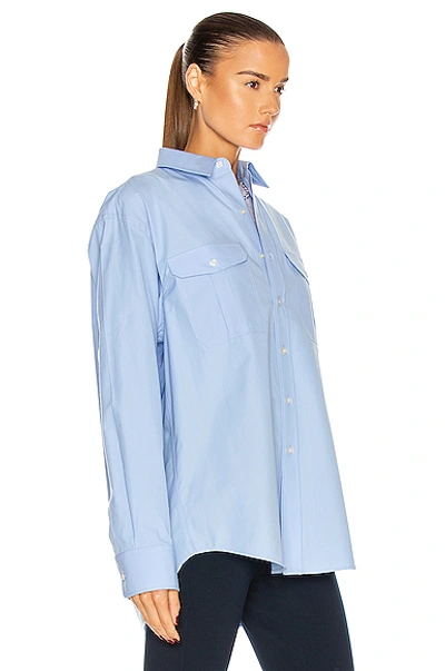 Shop Wardrobe.nyc Oversize Shirt In Blue