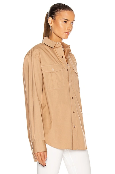 Wardrobe.nyc Oversize Shirt In Camel