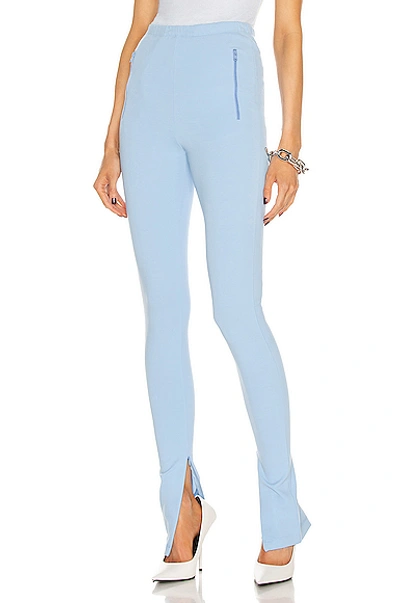 Shop Wardrobe.nyc Side Zip Legging In Mid Blue