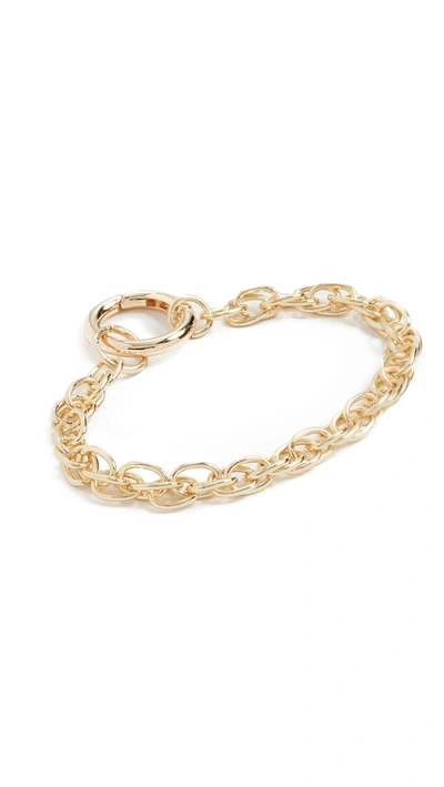 Shop Jules Smith Fancy Key Ring Chain Bracelet In Gold