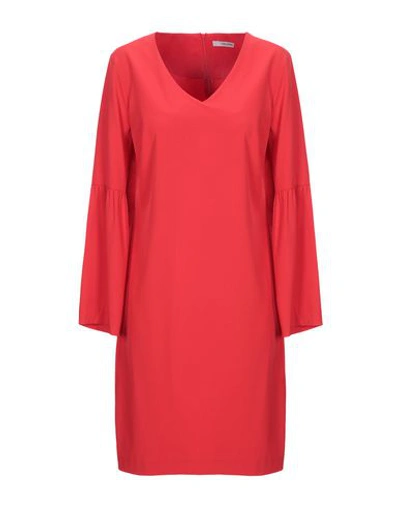 Shop Lanacaprina Woman Mini Dress Red Size 6 Polyester, Elastane