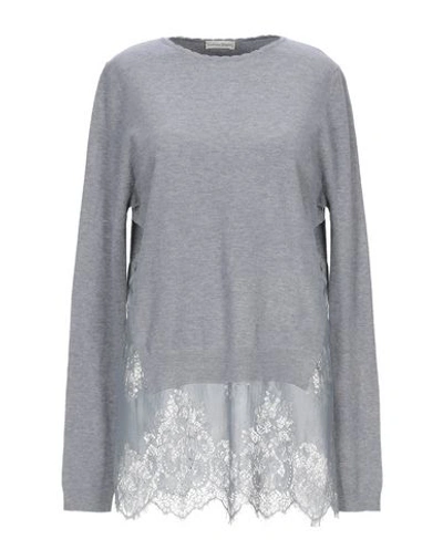 Shop Cashmere Company Woman Sweater Grey Size 10 Wool, Cashmere, Nylon, Elastane