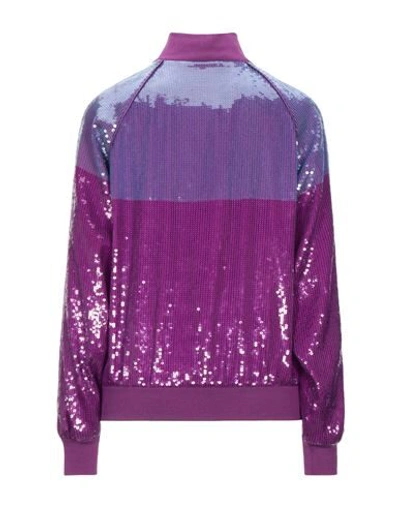 Shop Alberta Ferretti Woman Jacket Mauve Size 2 Acetate, Cupro In Purple