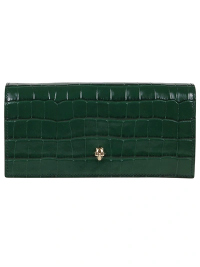 Shop Alexander Mcqueen Wallet On Chain In Emerald