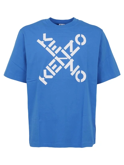 Shop Kenzo Sport Oversize T-shirt In Cyan