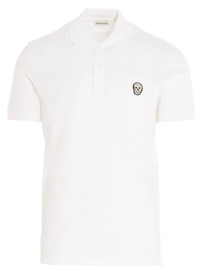 Shop Alexander Mcqueen Polo With Skull In White