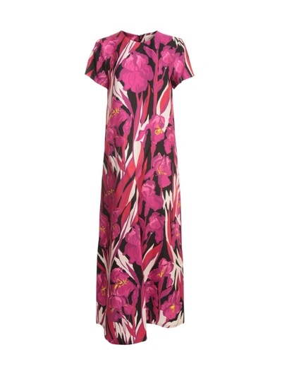 Shop La Doublej Swing Long S/s A Line Dress In Pink Iris