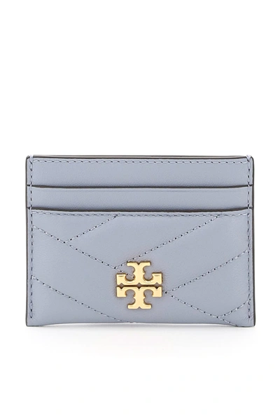 Shop Tory Burch Kira Chevron Cardholder In Cloud Blue