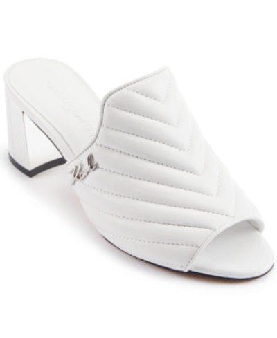 Shop Karl Lagerfeld Henley Mules Women's Shoes In White
