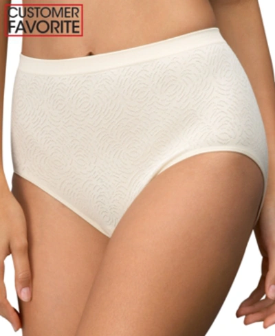 Shop Bali Comfort Revolution Microfiber Brief Underwear 803j In White Damask